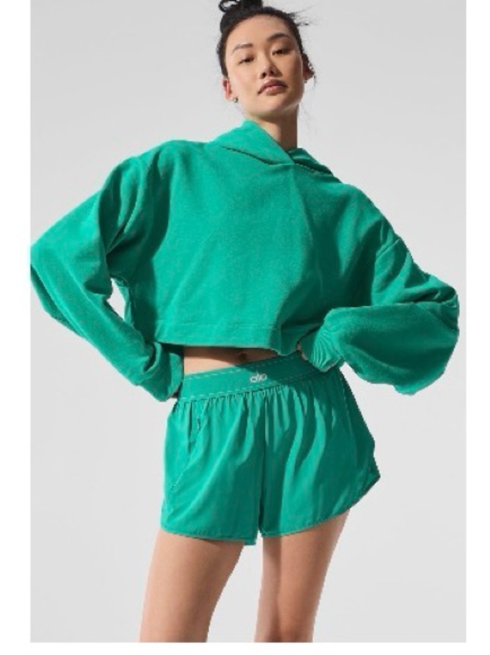 Alo yoga bae cropped hoodie